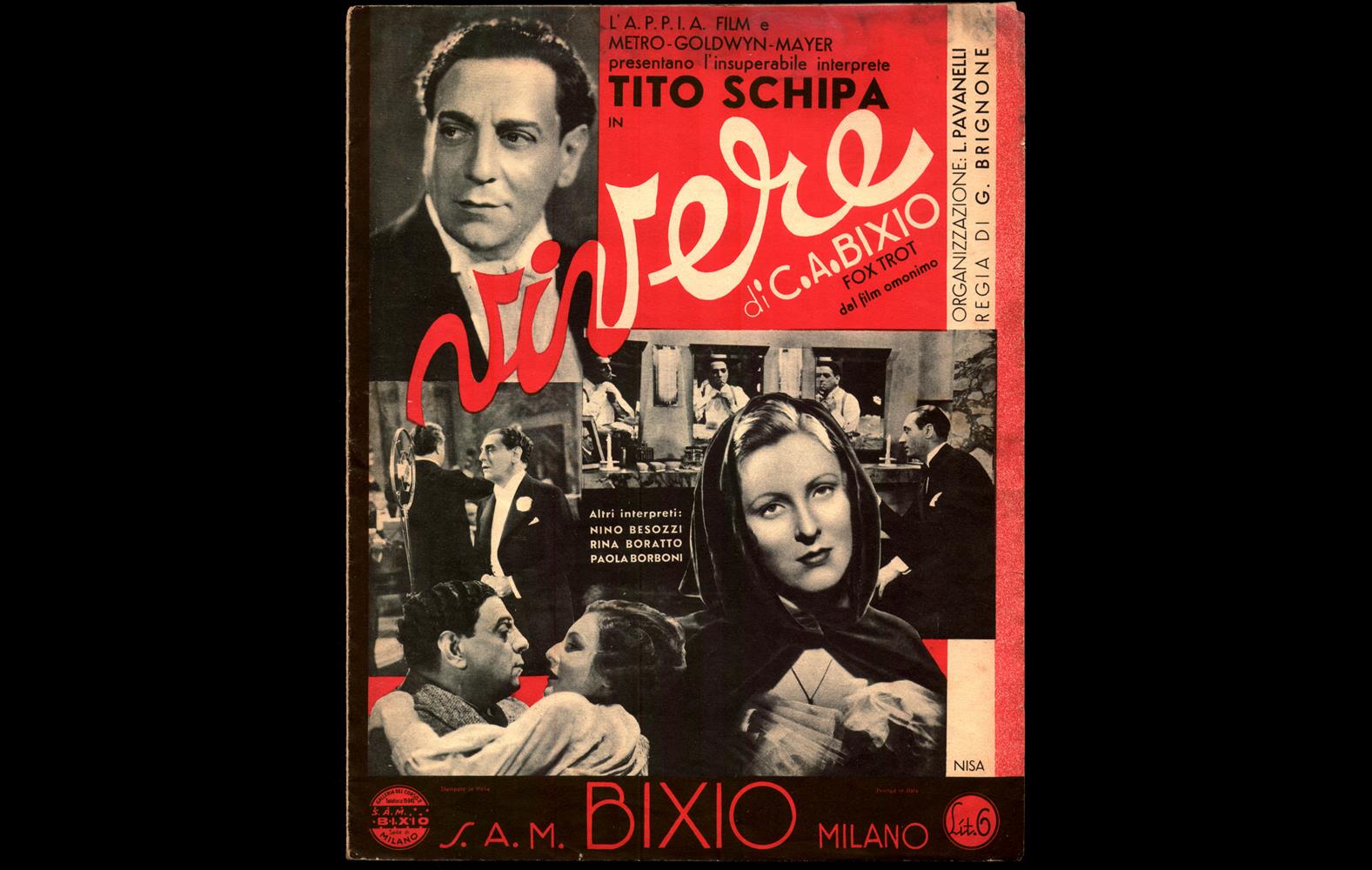 Spartito musicale del film Vivere