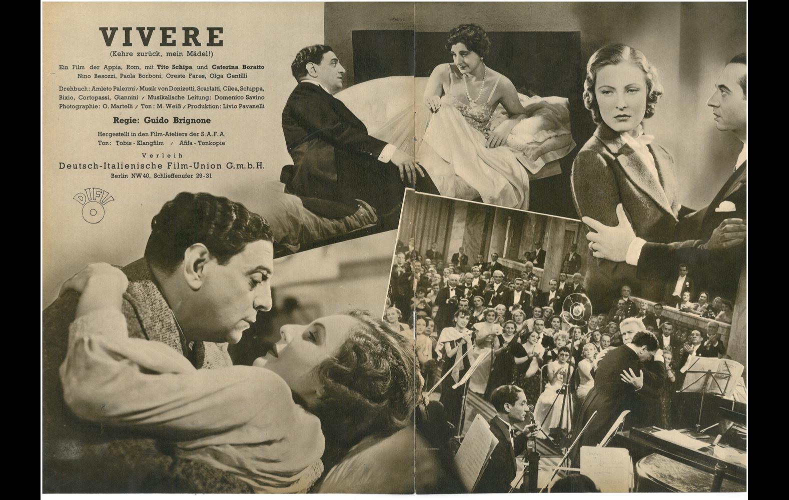 Brochure dell'edizione tedesca di Vivere