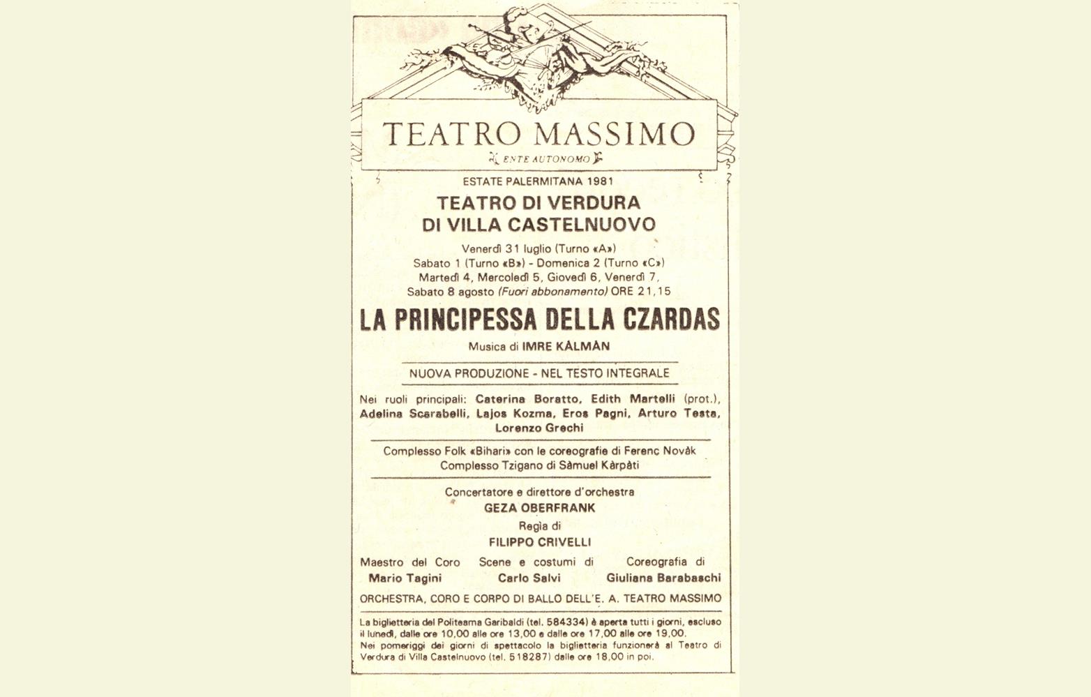 La principessa della Czardas locandina